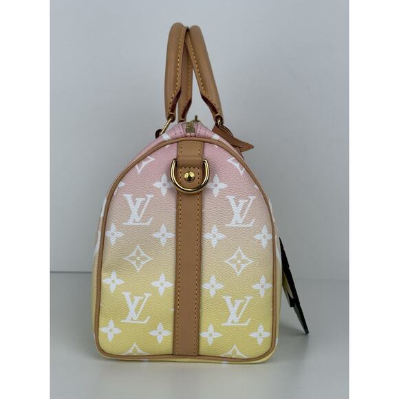 Louis Vuitton Monogram Giant By The Pool Speedy Bandouliere 25 Light Pink C-6 - Picture 5 of 16